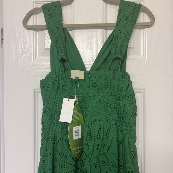 FARM Rio Vibrant Green Eyelet Maxi Dress - Picture 5 of 6